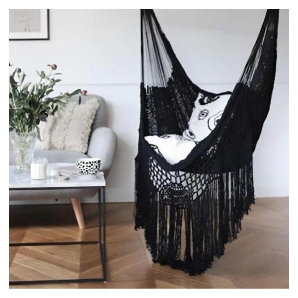 SILLA COLGANTE BOHO NEGRO DE HAMAY