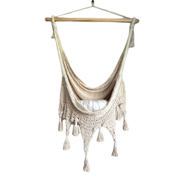 SILLA COLGANTE CROCHET CRUDO